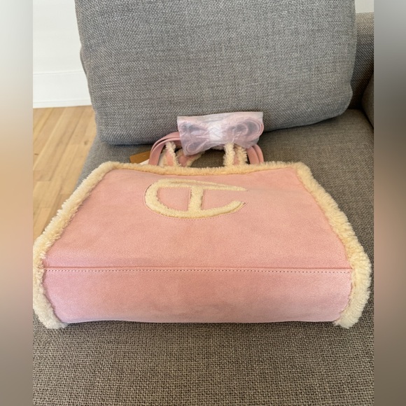 Telfar x UGG Ballet Pink Suede Medium Tote - Picture 2 of 4